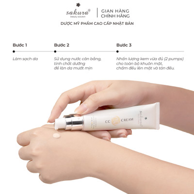 Kem Trang Điểm Chống Nắng Sakura CC Cream Flawless Control Base (40ml)