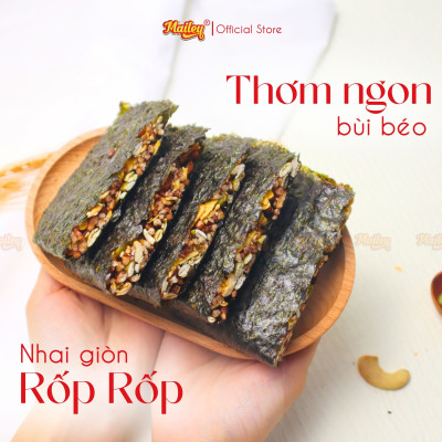 [COMBO MIX 3]Rong biển kẹp hạt dinh dưỡng 120g + Thanh gạo lứt chà bông/rong biển mix hạt 150g Mailey