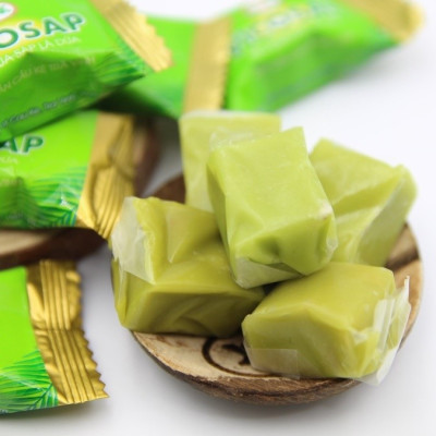 Combo 3 Kẹo dừa sáp VICOSAP vị cacao lá dứa kẹo mềm dẻo ít đường đặc sản Trà Vinh hộp 100g