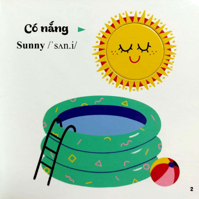 Sách Đục Trổ Thông Minh - Những Từ Vựng Đầu Đời Của Bé - My First Words- Thời Tiết - Weather
