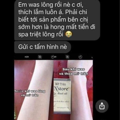 Combo triệt lông wax Shiny handmade và mỡ trăn N