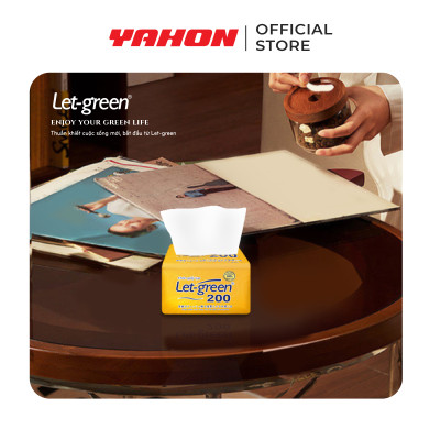 Combo Bao Khăn Giấy Lụa Let-green, 200 tờ/bao