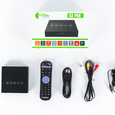  Tivi Box  Kiwi S3 Pro - Phiên Bản 2021 - Ram2G/16G - Android 10 -Cầu Hình Siêu Khủng - Hàng Chính Hãng