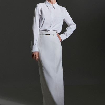 Chân váy bút chì cạp liền Vincent thiết kế cao cấp WHITE CHIC