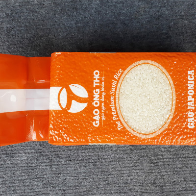 Gạo Nhật Japonica 1Kg - Gạo Ông Thọ - Gạo Hạt Tròn Đều, Dẻo Mềm, Ngọt Cơm