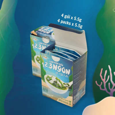 Canh dưỡng sinh rong biển hộp 4 gói TÂM MINH FOODS dinh dưỡng ăn liền tiện lợi