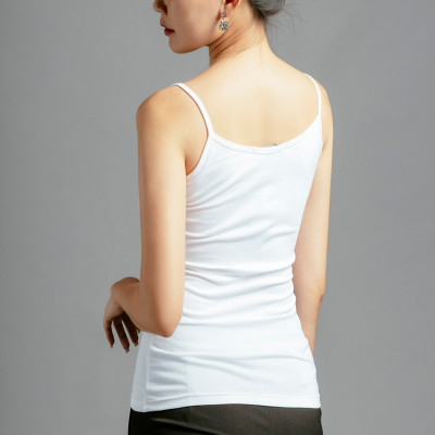 Áo Thun Ôm Hai Dây Camisole Thời trang thiết kế Hity TOP097 (Trắng Kim Cương)