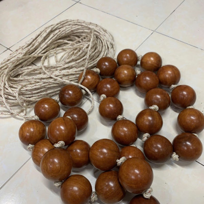 Vòng Lắc Bụng , Lắc Eo Hạt Gỗ Hương Cao Cấp - Vòng 40 hạt 7cm ( video , hình thật ) 