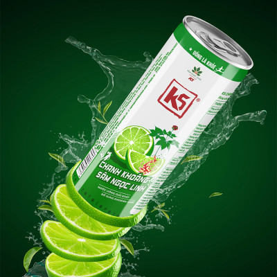 Nước Tăng Lực K5 Sâm Ngọc Linh Lon Lẻ Vị Chanh Khoáng (320ml/Lon)