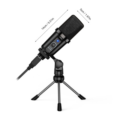 
Micrô USB BEE MỚI cho Máy tính ghi âm có chân đế cho Phòng thu máy tính xách tay 