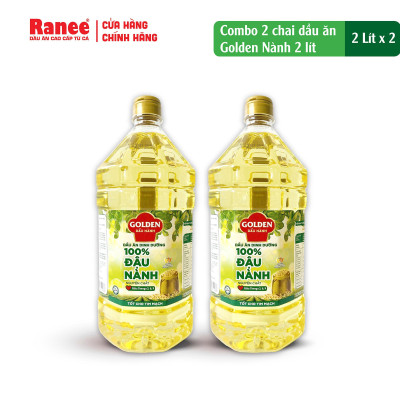 Combo 2 chai Dầu Đậu Nành cao cấp Golden 2 lít (2 lít/chai x 2 chai)