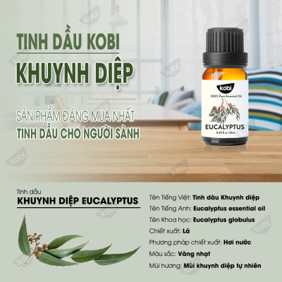 Combo 3 Tinh Dầu Xông Phòng Kobi: Tinh Dầu Khuynh Diệp (30ml) + Tinh Dầu Sả Chanh (30ml) + Tinh Dầu Hương Thảo (30ml) - Tinh Dầu Thiên Nhiên Nguyên Chất, Tốt Cho Bé Sơ Sinh, Giúp Giữ Ấm Cơ Thể, Phòng Ngừa Bệnh Hô Hấp Hiệu Quả