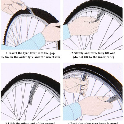 Móc mở lốp xe đạp Kiotool kim loại nhỏ gọn chắc chắn