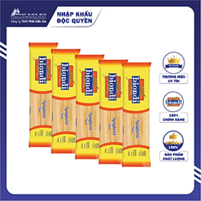 COMBO 5 Gói Mì Ý Spaghetti Số 4 Biondi 500g | Biondi Spaghetti No.4 500g