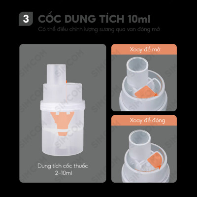 Máy xông khí mũi họng 2 trong 1 LUCASS A22 nhập khẩu chính hãng, xông khí dung, xông mũi, xông họng, bảo vệ hô hấp cho người lớn và trẻ em