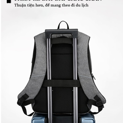 Balo Nam, Nữ Công Sở Đa Năng Teement, Đựng Vừa Laptop - Macbook - Máy Tính Xách Tay, Chất Liệu Vải Cao Cấp Chống Thấm Nước, Chống Xước, Có Cổng Sạc USB Tiện Lợi - Hàng Chính Hãng