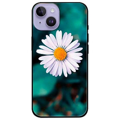 Ốp lưng dành cho Iphone 14 - Iphone 14 Plus - Iphone 14 Pro - Iphone 14 Pro Max - Hoa Cúc Trắng Nền Xanh