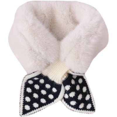 Khăn lông thỏ chấm bi quàng cổ cực ấm cực xinh