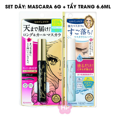 Set Dây Mascara Làm Nâng Cong Dài, Dày Rậm Mi Và Tẩy Trang Mi Kissme (6g & 6.6ml)