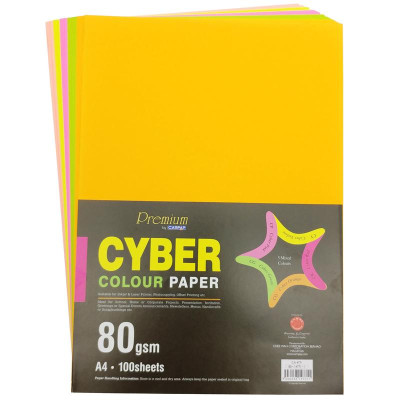Tập 100 Giấy Màu A4 80gsm 5 Màu - Campap CA4771