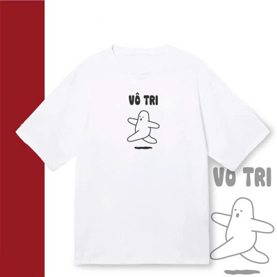 Áo Thun Nữ 100% Cotton In Chữ VÔ TRI Form Rộng Oversize
