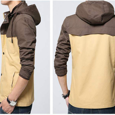 Áo Khoác Nam Kaki Phối Nón Phong Cách Hàn Quốc Cao Cấp AK38