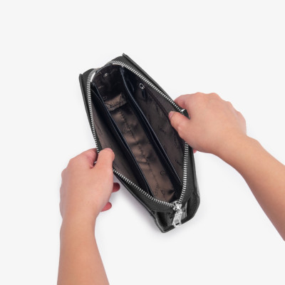 Ví Cầm Tay Công Sở Clutch Nam GENCE RB03 Chất Liệu Da Bò Cao Cấp Màu Đen