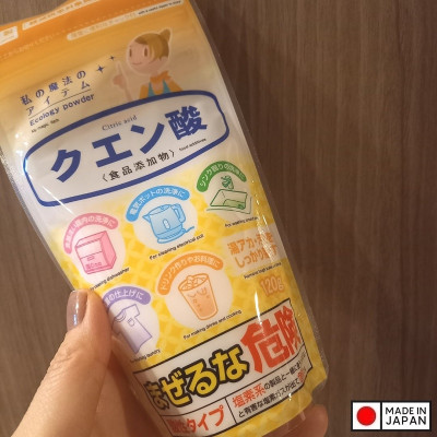 Bột tẩy đa năng Axit Citric 120g (phụ gia thực phẩm) - Made in Japan