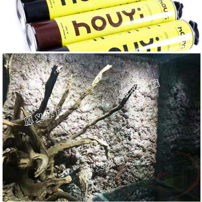 Bình xịt foam Houyi Polyurethane Adhesive tạo layout background bán cạn tiểu cảnh bể cá thủy sinh