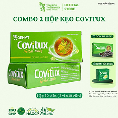Combo 2 hộp kẹo thảo mộc Covitux ( hộp 30 viên) - Genat