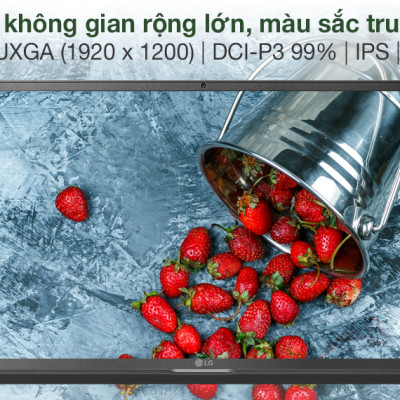 Máy Tính Xách Tay Laptop LG Gram 14Z90P-G.AH75A5 Core i7-1165G7/ RAM 16GB 4266MHz/ M.2(2280) Dual SSD slots - NVME:  512GB/ Intel Iris Xe Graphics / 14.0"(30.2cm) WUXGA (1920*1200) IPS/ / BT 5.1/ Pin 72WHrs/ Obsidian Black/ Win 10/ 999g - Hàng Chính Hãng