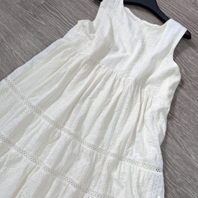 Váy Bầu Sát Nách Mùa Hè Azuno V84 Chất Liệu Cotton Ren May 2 Lớp Cao Cấp