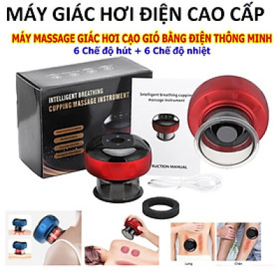 Máy Giác Hơi Cạo Gió Điện Cầm Tay Nhật Bản: Massage 6 Chế Độ, Giảm Đau Nhanh Chóng, ĐÈN TRANG TRÍ