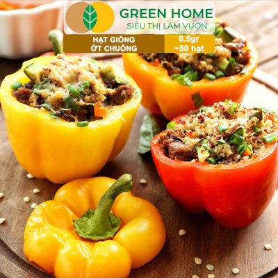 Hạt Giống Ớt Chuông GreenHome, Gói 0,5gr~50 hạt, Dễ Trồng Quanh Năm, Thu Hoạch Nhanh, Năng Suất Cao G13