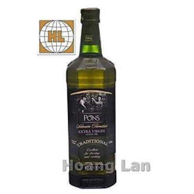 Dầu Olive Extra Virgin PONS 1L - Tây Ban Nha (chai thủy tinh)