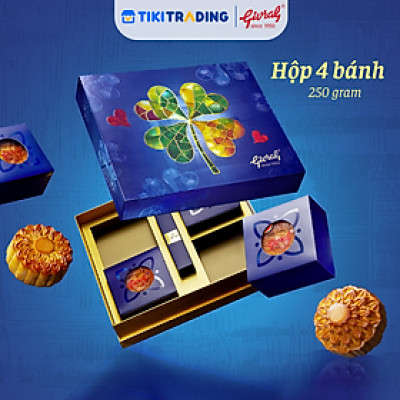 Hộp 4 Bánh Trung Thu Givral Tâm Giao 5 (250gr)