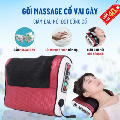 BỘ GỐI ĐIỆN MASSAGE CỔ VAY GÁY 20 BI MASSAGE 