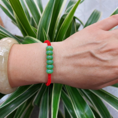 Vòng tay đá thạch anh kết dây làm thủ công 100%