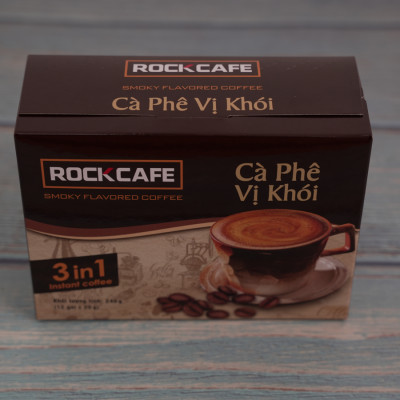 RockCafe - Cà phê vị khói 3 trong 1 (Hộp 12 gói x 20gr)