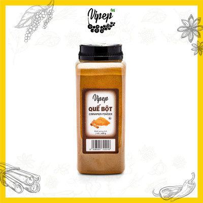 Quế Bột Tự Nhiên Vipep Hũ Nhựa 400g - Gia vị Vipep