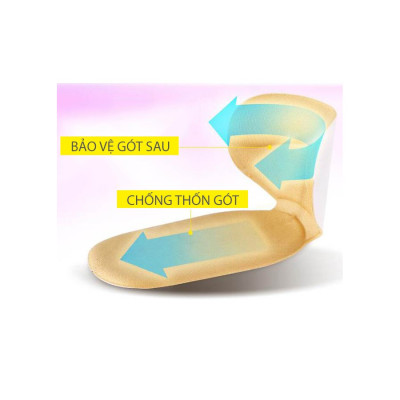 Set 2 Miếng Lót Gót Giày Chống Rộng, Chống Nhấc Gót và Bảo Vệ Gót Tránh Trầy Xước - HÀNG CHÍNH HÃNG MINIIN