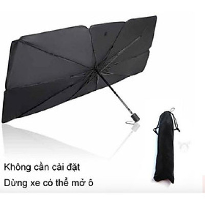 Dù che kính lái khi đỗ xe cách nhiệt chống nắng trên ô tô có thể xếp gọn (size lớn che được toàn kính lái)