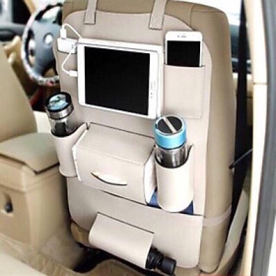 Túi đựng đồ 8 ngăn treo sau ghế ô tô da PU sang trọng Z915