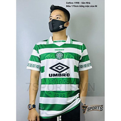 Áo Bóng Đá Retro Celtic 1998 - Sân Nhà bản cao cấp vải Cotton Polyester