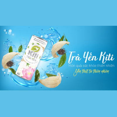 TRÀ YẾN KITI HƯƠNG SEN - "PHÚC LỘC" THÙNG 6 LON(250ml/lon)