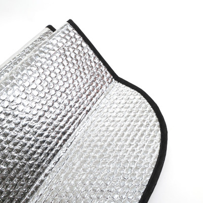 Tấm Che Nắng Ô Tô Xốp Cách Nhiệt Loại Dài Gấp Gọn Màu Lá Phủ Bạc Cho Kính Lái Và Kính Sau CIND CD-F001 (70x145cm) - Nhập Khẩu Chính Hãng