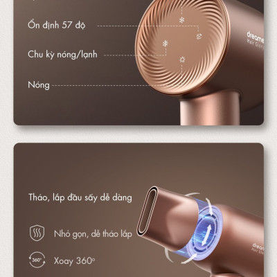 Máy Sấy Tóc Dreame Hair Glory AHD6A Bản Quốc Tế Bảo Hành 24 Tháng - Hàng Chính Hãng