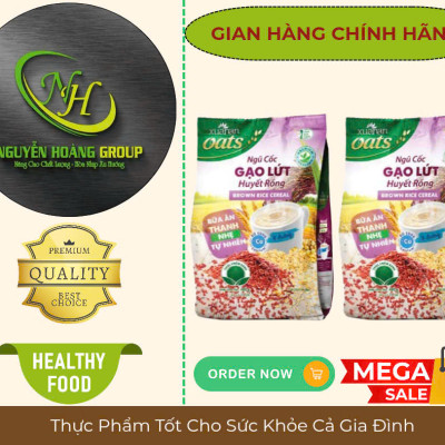 COMBO10: Gói Ngũ Cốc Gạo Lứt Huyết Rồng ít đường 400g( Tặng 1 Gói Yến Mạch)