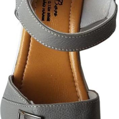 Giày Sandal Nữ Đế Xuồng BIGGBEN Da Bò Thật SDX04