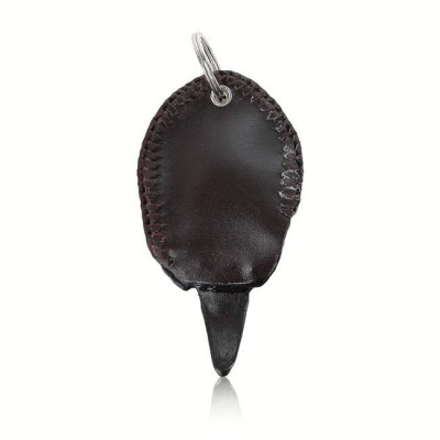 Móc khóa chân đà điểu màu nâu đất HT8428